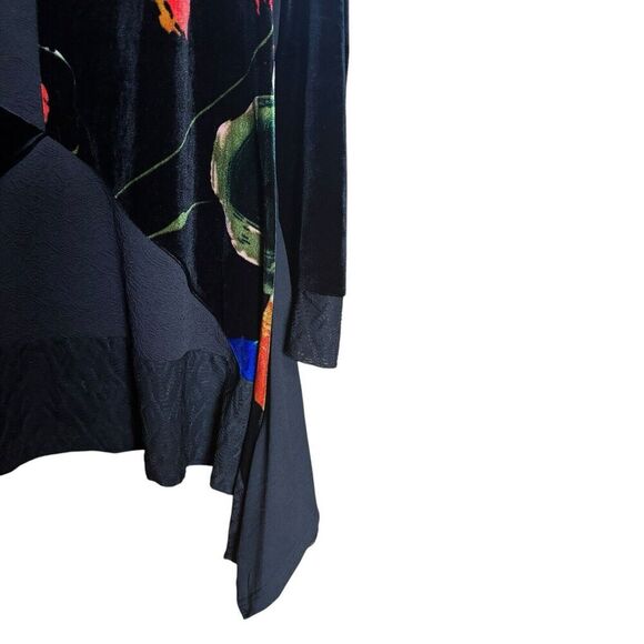 Calessa Tunic Top Medium Multicolor Boho Artsy Mix Print Art To Wear Blouse - Picture 5 of 9